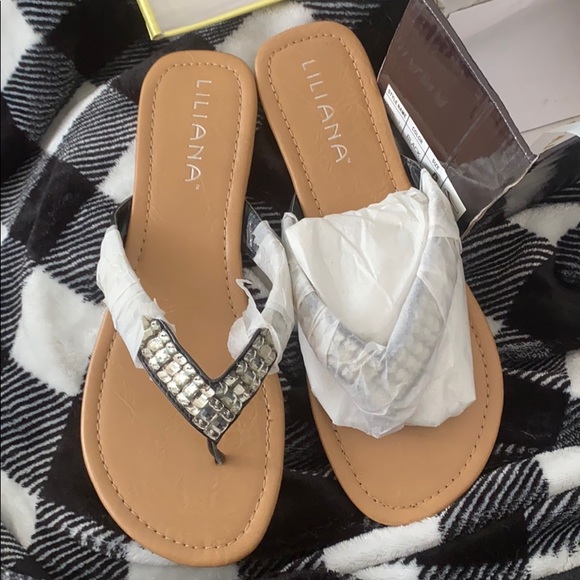 Diamond Studded Strap Sandals - Picture 3 of 3